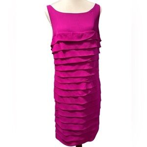 Stunning JS Collections Canada Violet Tiered Dress - Size 14 💜